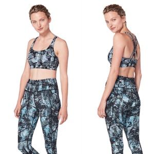 LULULEMON Energy Bra Eternal Wave Starlight Black Size 2